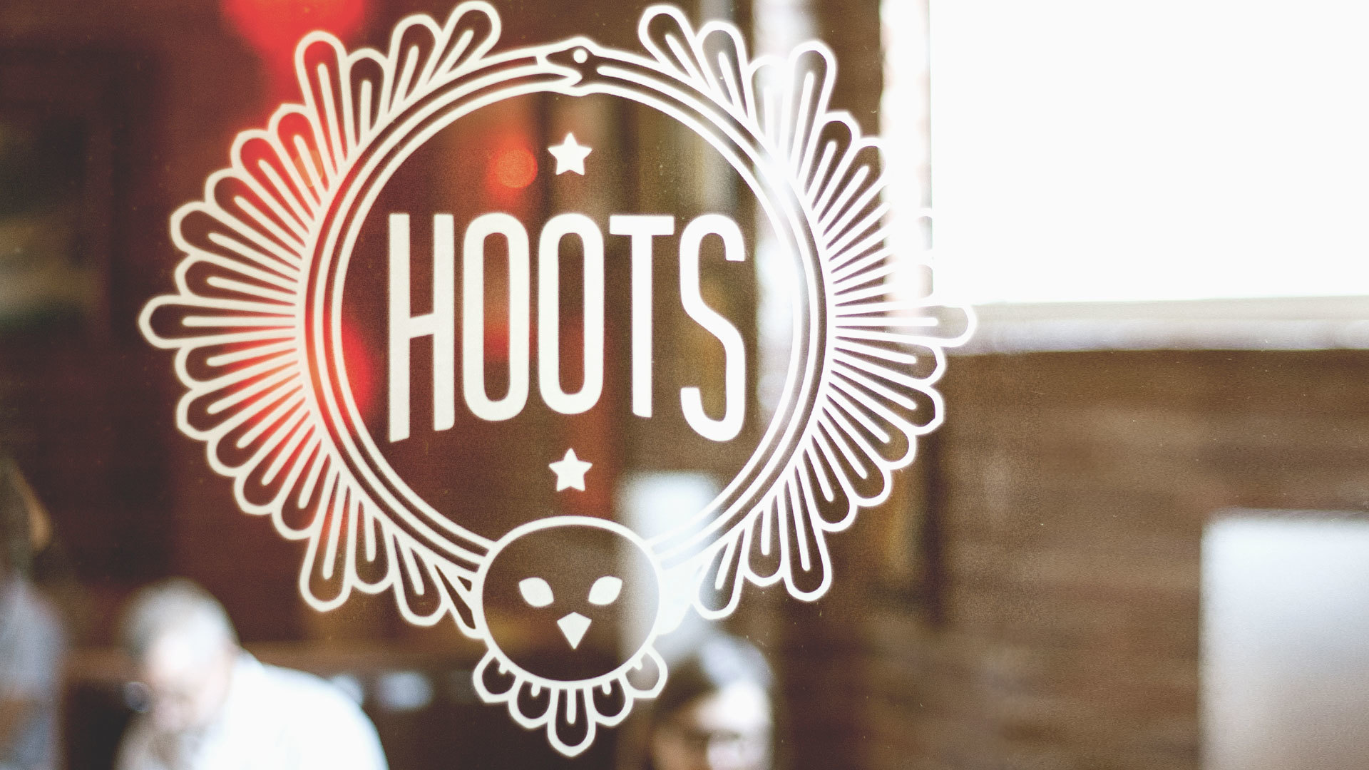 Hoots Window Decal